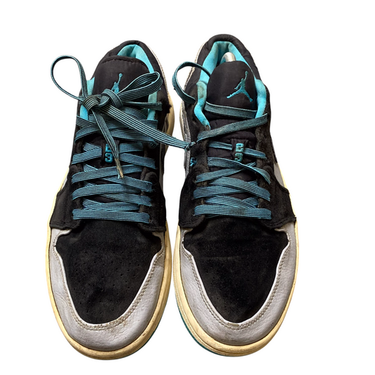 Nike Air Jordan 1 Low Trainers Sneakers Womens 8 Black White Athletic Lace Up