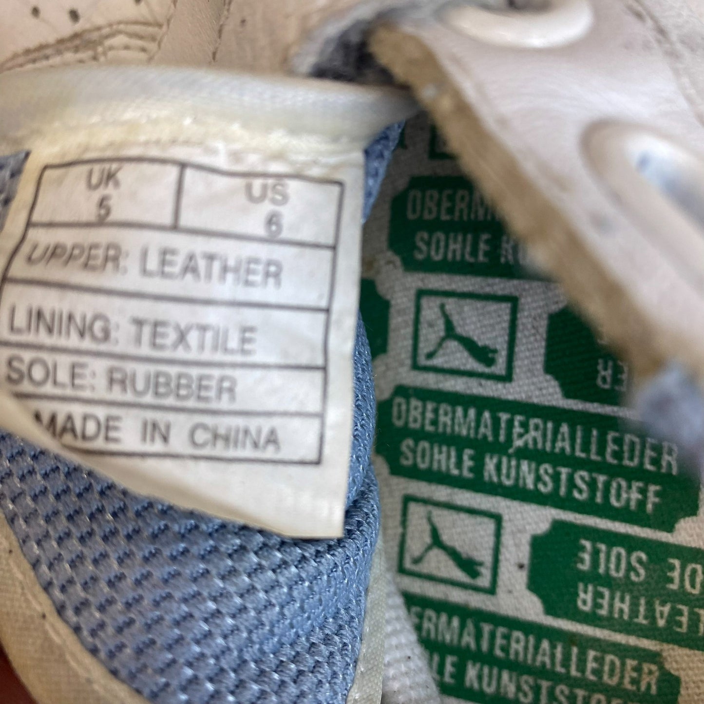 PUMA Boston Running Shoes Men's UK 5 White Leather Upper Low Top Strap