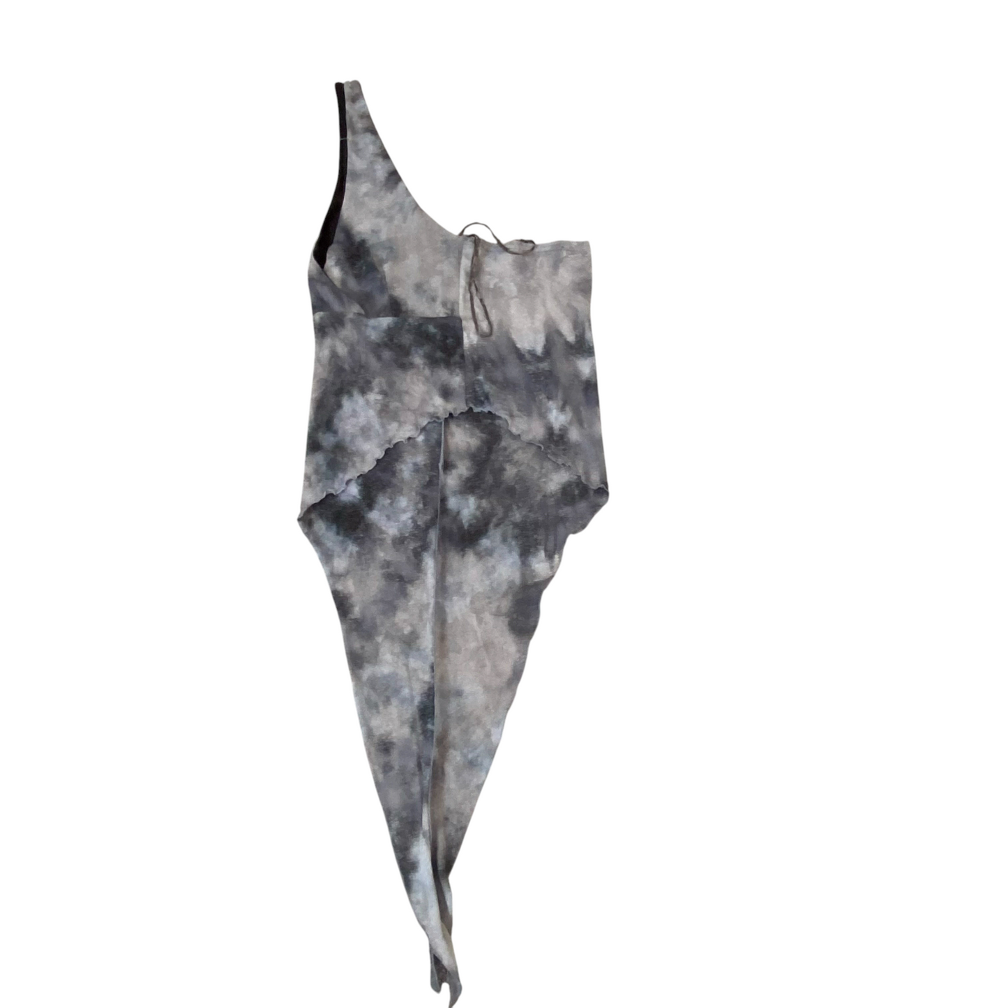 Take One Swimsuit Womens S Grey Tie Dye One Shoulder Lined Sleeveless Comfort