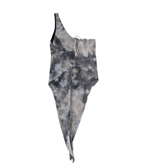 Take One Swimsuit Womens S Grey Tie Dye One Shoulder Lined Sleeveless Comfort