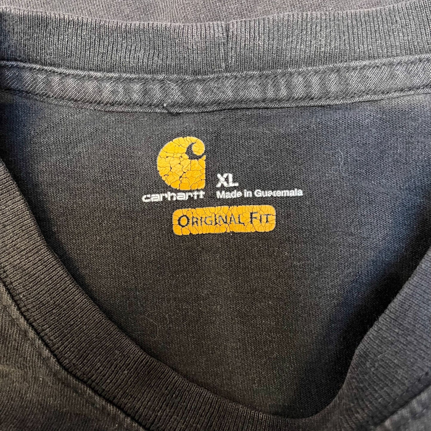 Carhartt Pocket T-Shirt Mens XL Black Original Fit Short Sleeve Summer Tee