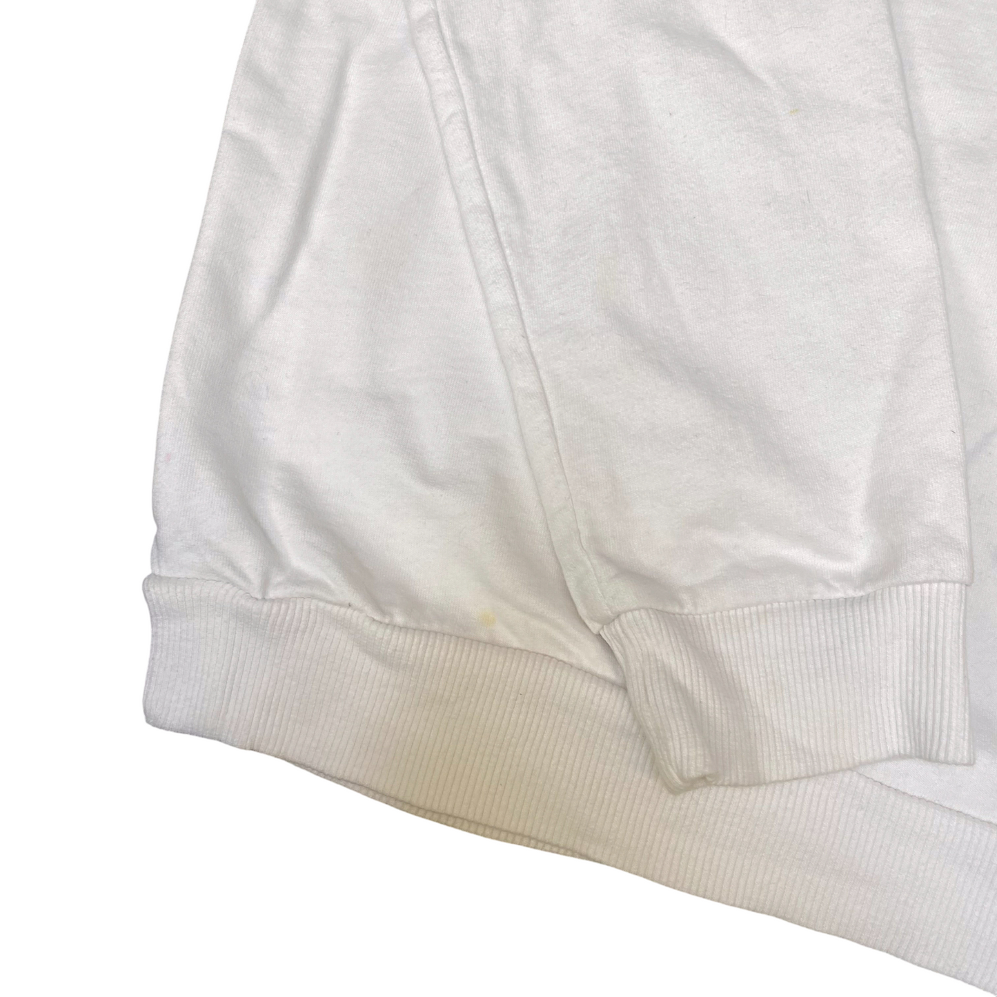 Coca-Cola Sweatshirt Womens Medium White Big Graphic Logo Crew Neck Pullover