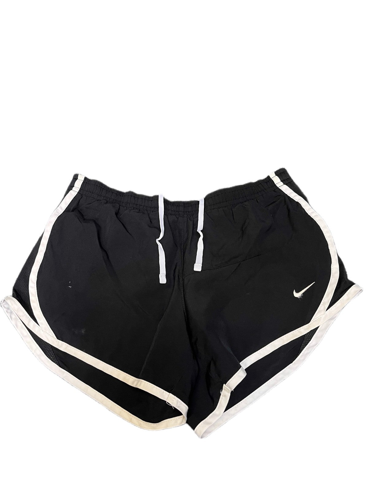 Nike Running Tempo Shorts Fits as Women S 27" Waist Black Dolphin Hem Drawstring