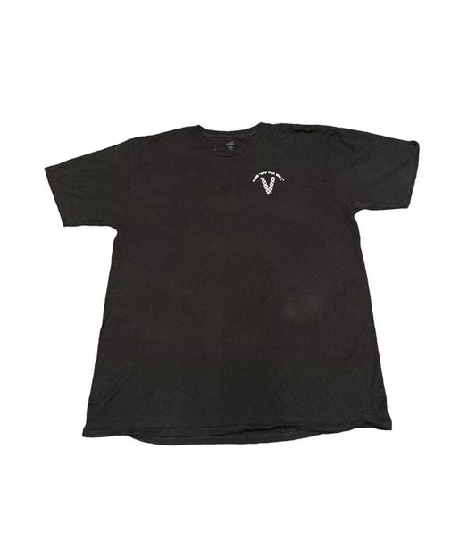 Vans T-Shirt Black Mens L Chest And Back Logo