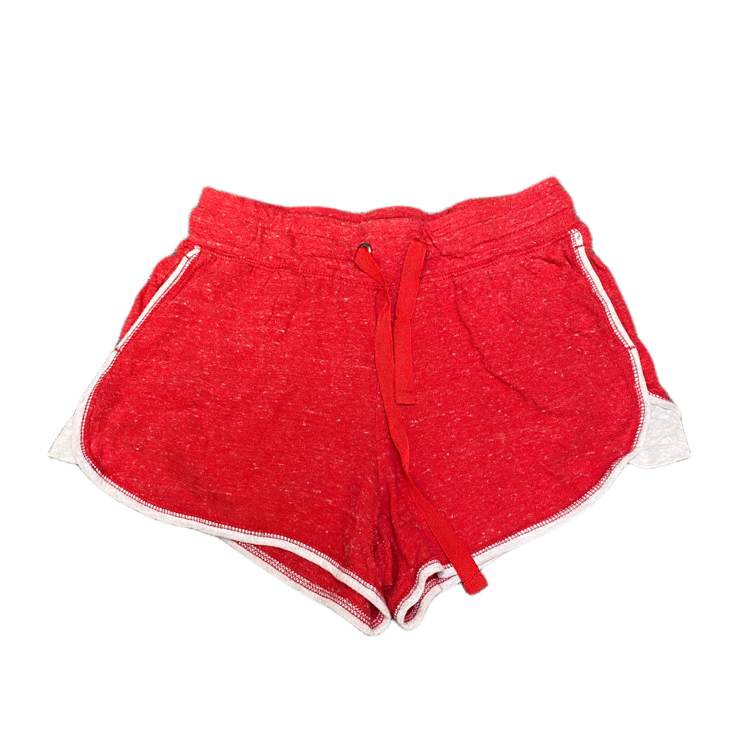 Running Sprinter Shorts Womens S 26" Waist Red Athletic Gym Workout Dolphin Hem