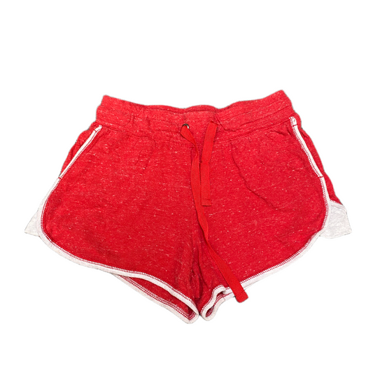 Running Sprinter Shorts Womens S 26" Waist Red Athletic Gym Workout Dolphin Hem