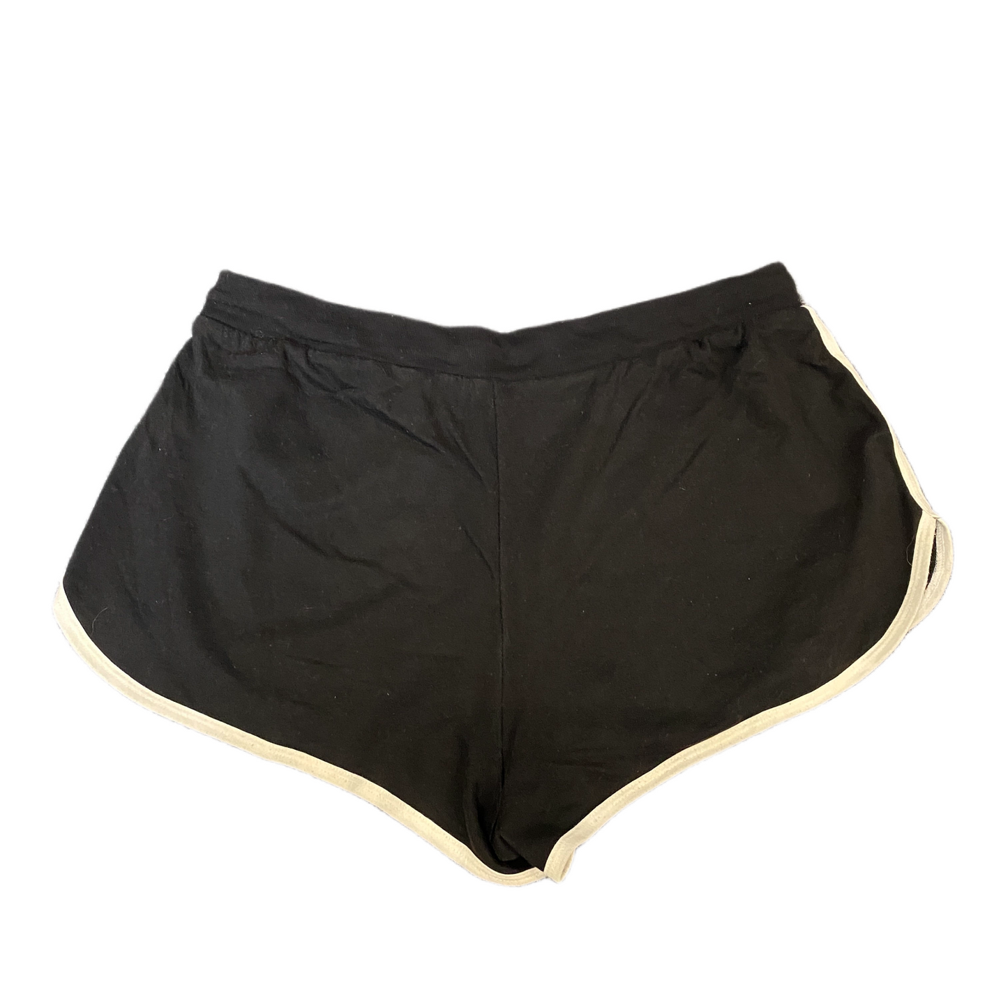 Running Sprinter Shorts Women L 31" Waist Black Athletic Gym Workout Dolphin Hem