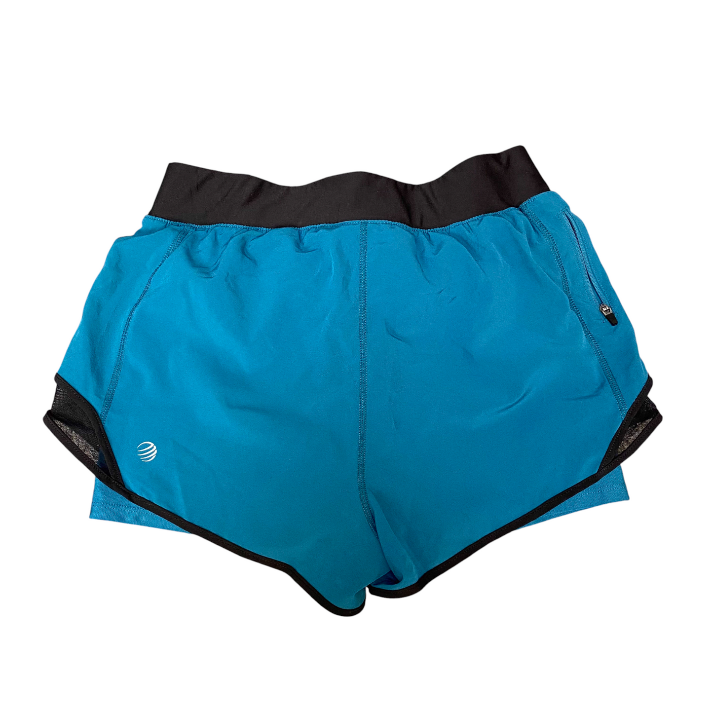 Running Sprinter Shorts Womens Medium Blue Athletic Gym Workout Drawstring Waist