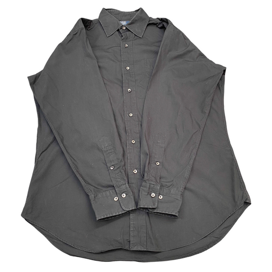 Polo Ralph Lauren Formal Shirt Mens M Black Long Sleeve Casual Button Down