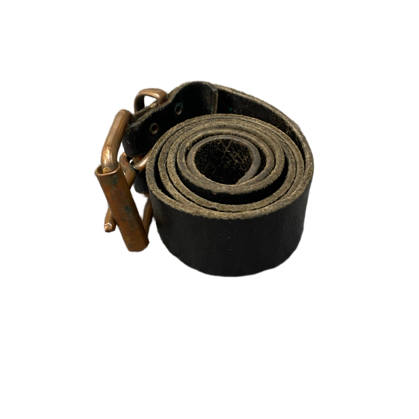 Highlands Waist Belt Mens Black Leather Adjustable Roller Buckle 34.5 inches
