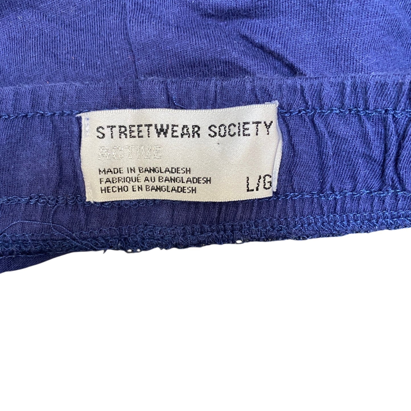 New York USA Running Sprinter Shorts Women L 30" Waist Navy Workout Dolphin Hem