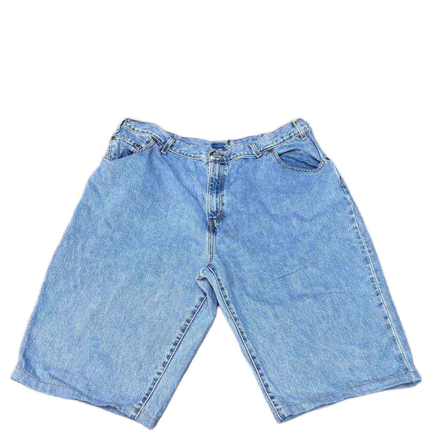 Levi's 550 Shorts Fits as Mens XL 39" Waist Blue Denim Light Wash Relaxed Fit