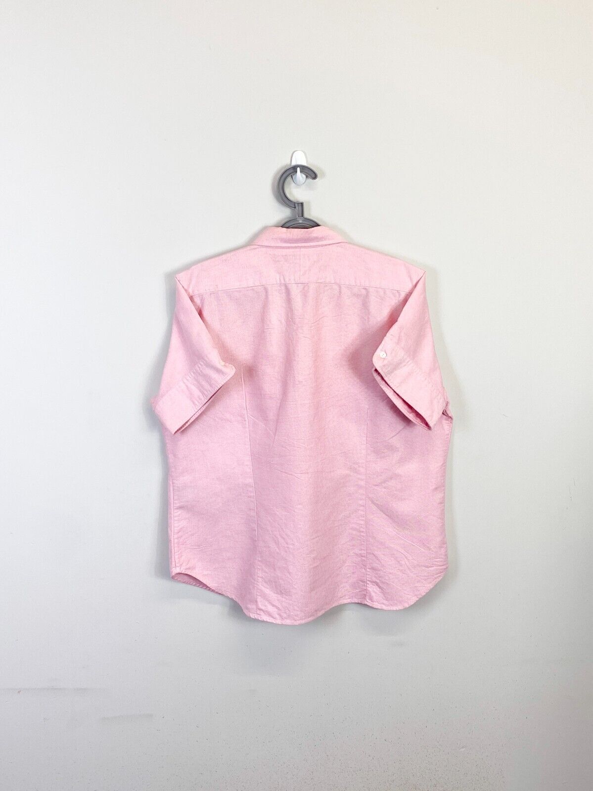 Ralph Lauren Shirt Mens XL Pink Cotton Short Sleeve Small Brown Polo Pony Logo