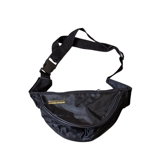 Rheinische Post Unisex Outdoor Waist Fanny Pack Bum Bag Black Adjustable Zipper