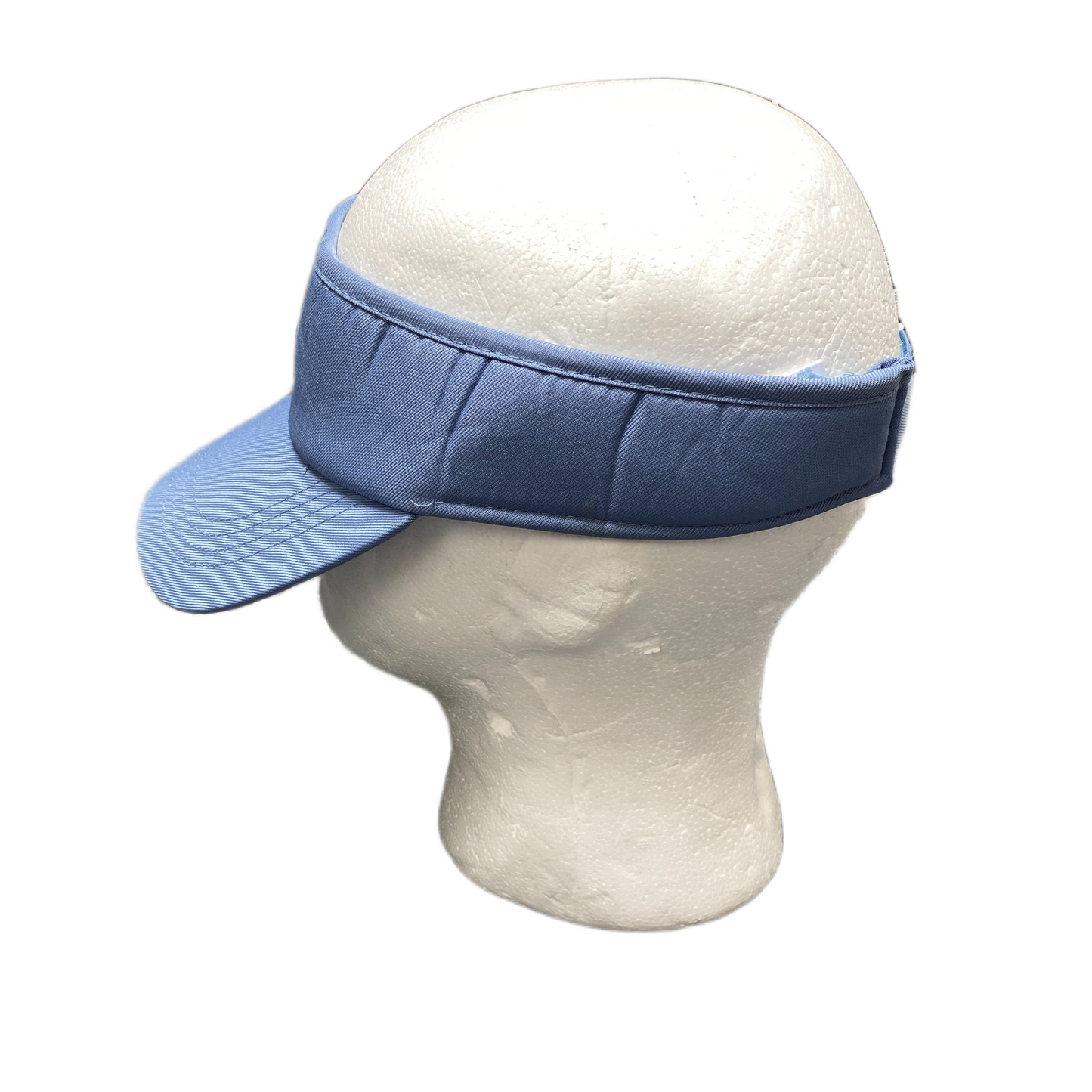 Unisex Adults Golf Sun Visor Hat Blue Polyester Adjustable Curved Brim Outdoor