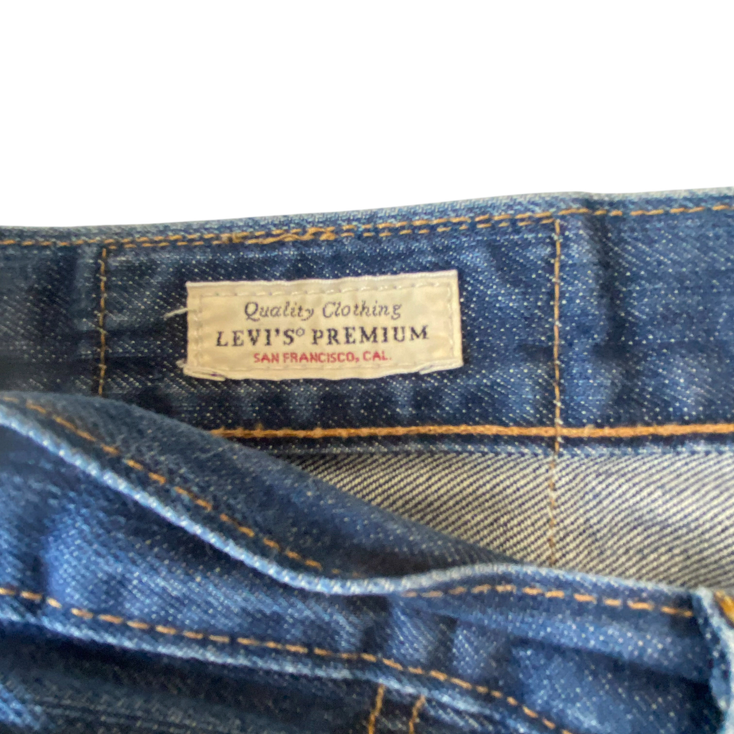 Levi's Jeans Mens 33W 30L Blue Denim Premium 501 Faded Distressed Straight Leg