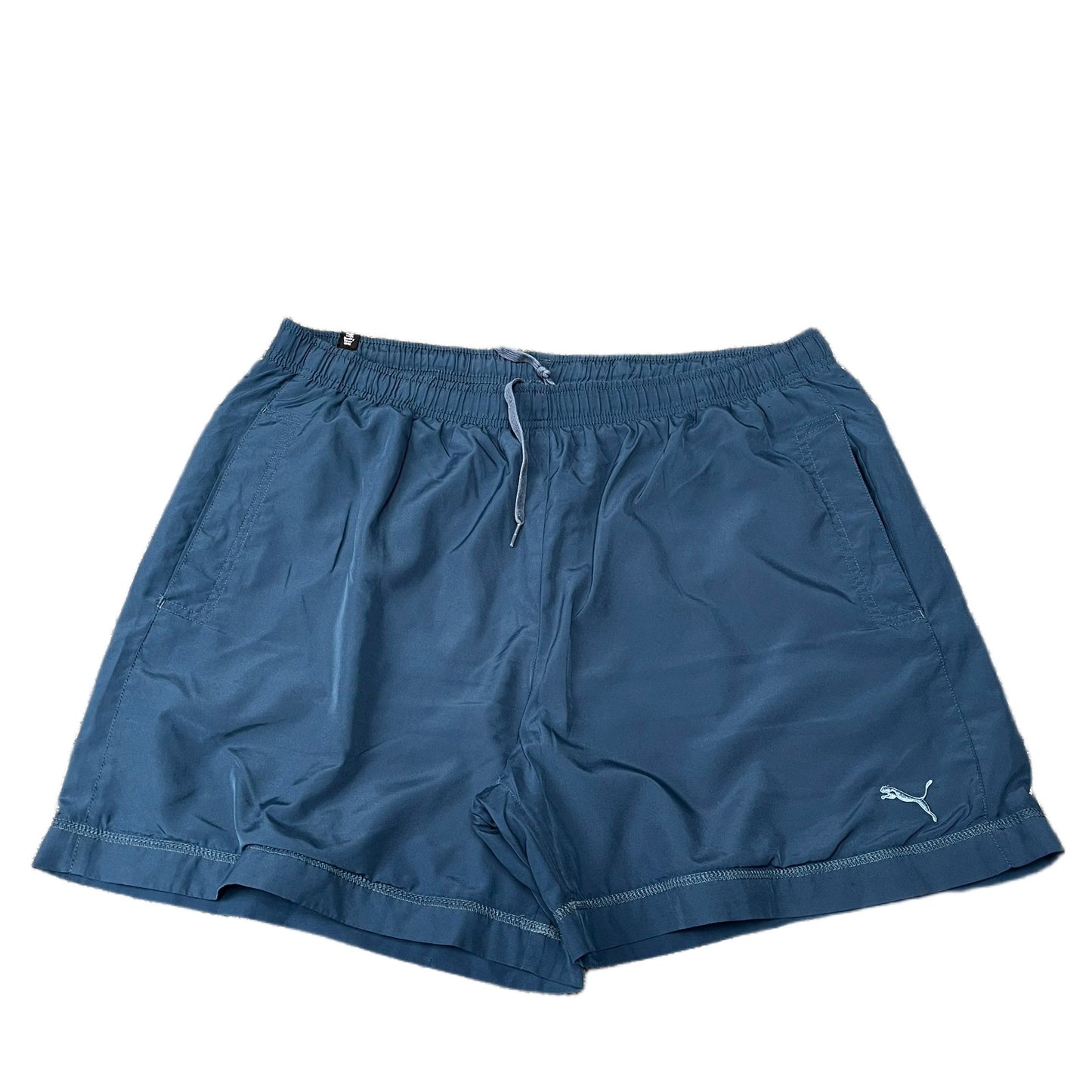 Puma Athletic Shorts Mens XL 35" Waist Blue Mesh Lined Gym Training Drawstring