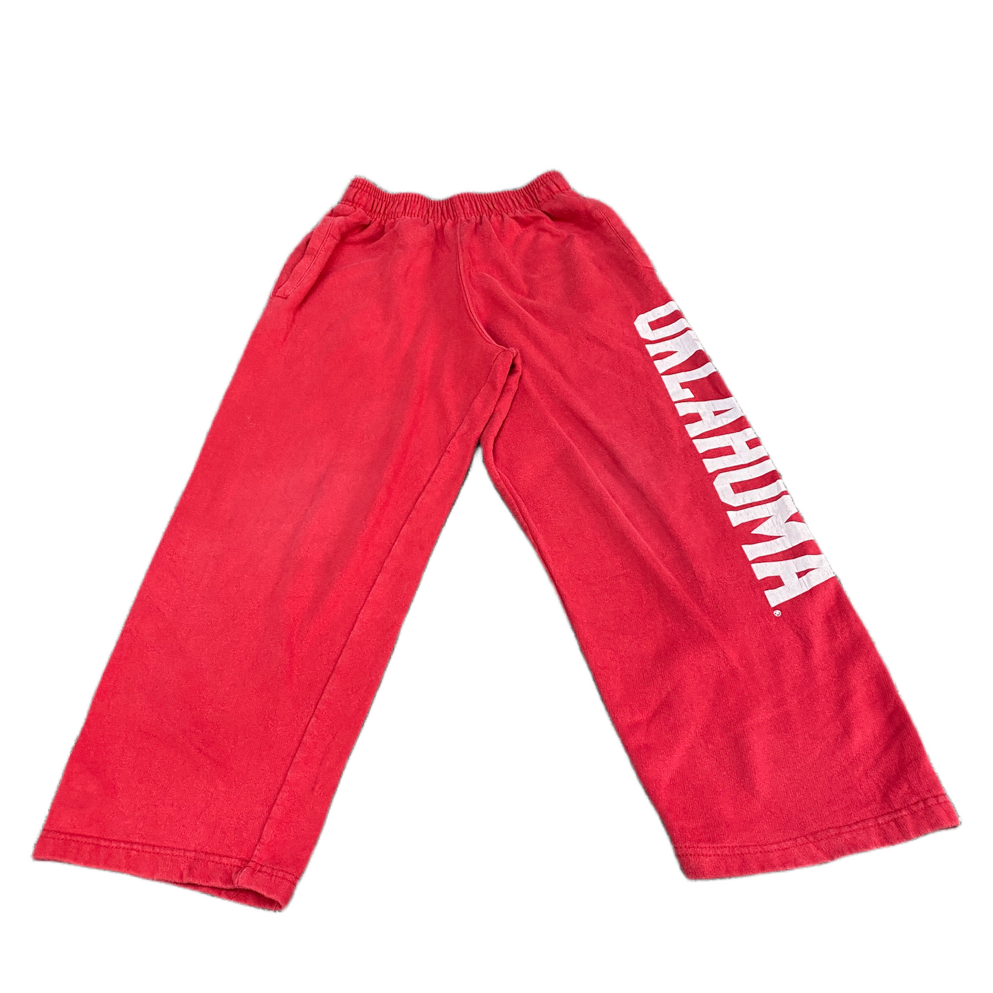 Oklahoma Sooners Sweatpants Fits as Girls 22" Waist Pink Adidas Football Trouser