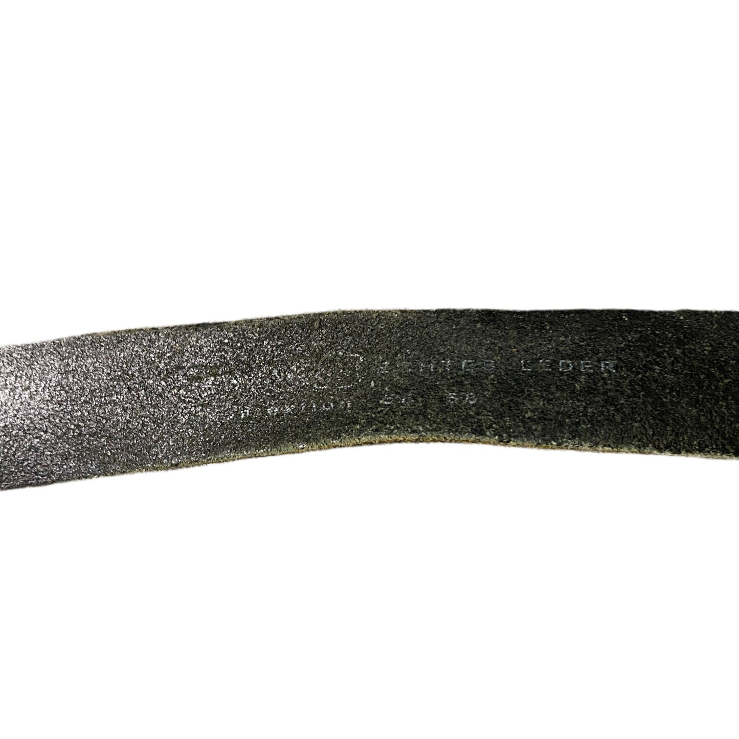 Waist Belt Mens Black Leather Textured Adjustable Silver Buckle 50.5 Inches