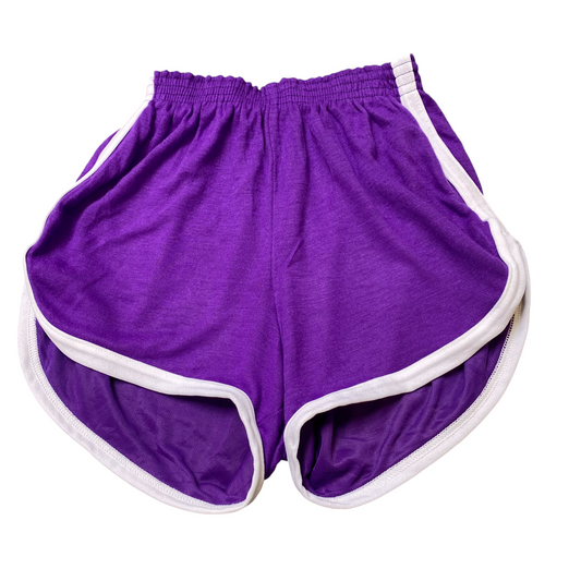 Womens Sprinter Running Shorts 20W Purple Elastic Waist Athletic Dolphin Hem