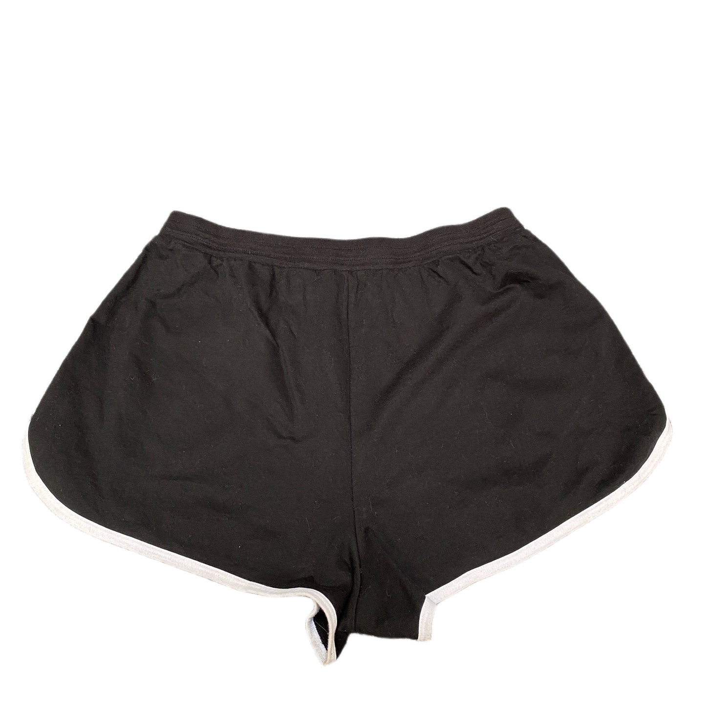 Running Sprinter Shorts Womens XL 30" Waist Black Athletic Workout Dolphin Hem