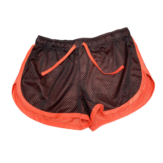 Zone Pro Sprinter Running Shorts Medium Black Orange Mesh Dolphin Hem Athletic