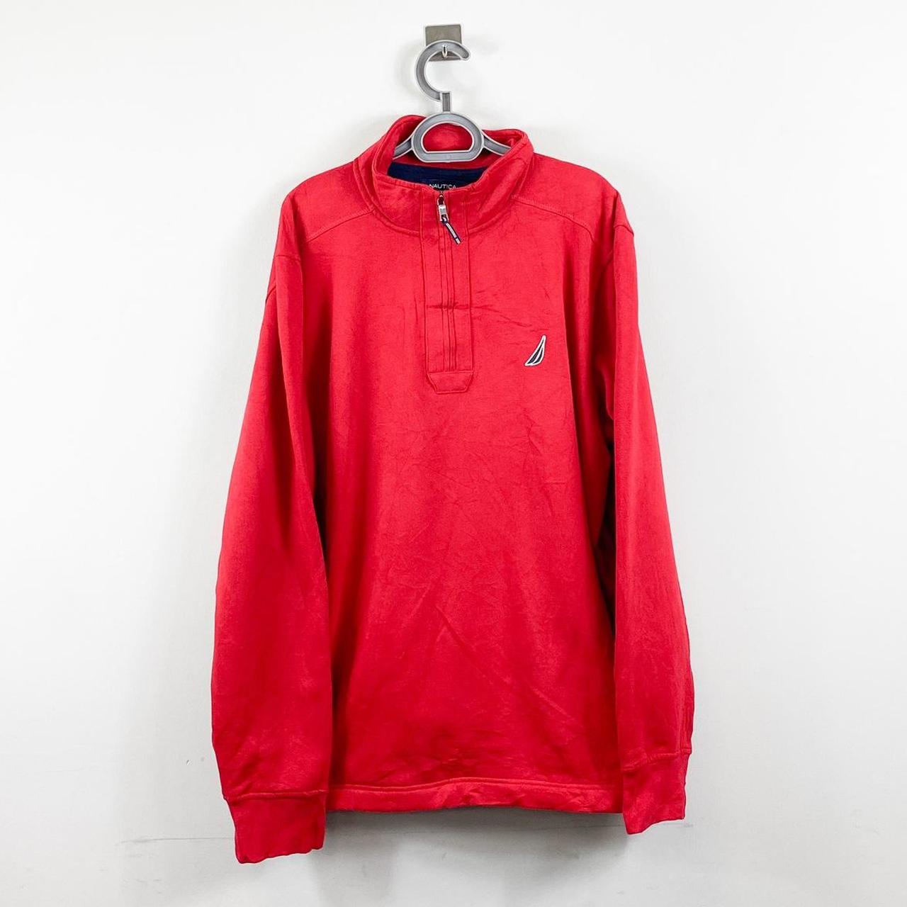 Nautica Quarter Zip Sweatshirt Red Men’s XL