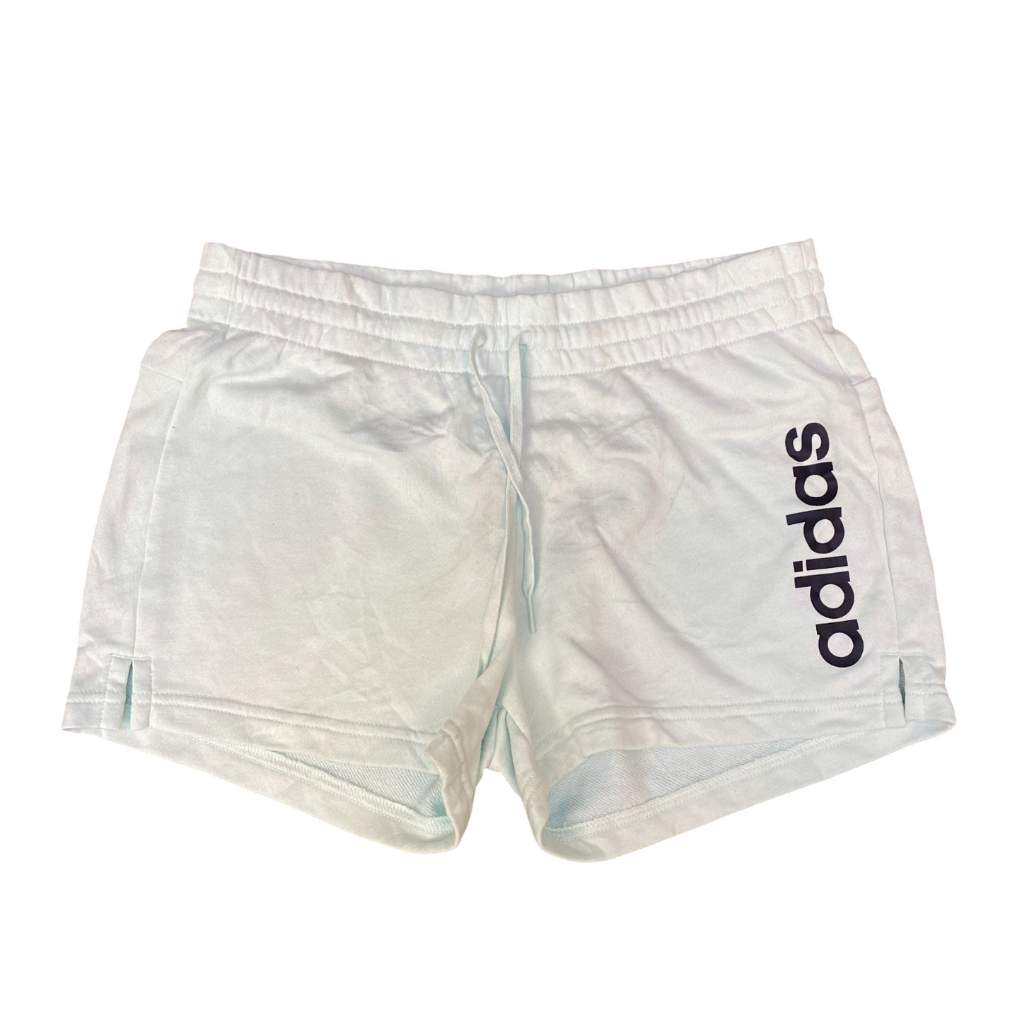 Adidas Essentials Linear French Terry Shorts Womens Medium White Cross Training