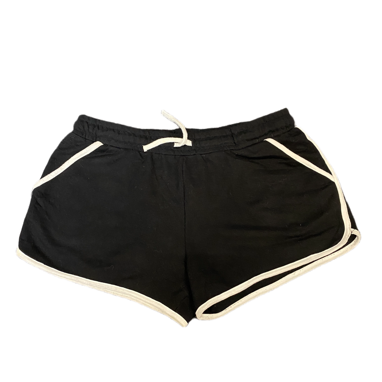 Running Sprinter Shorts Girls M 27" Waist Black Athletic Gym Workout Dolphin Hem