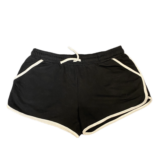 Running Sprinter Shorts Girls M 27" Waist Black Athletic Gym Workout Dolphin Hem