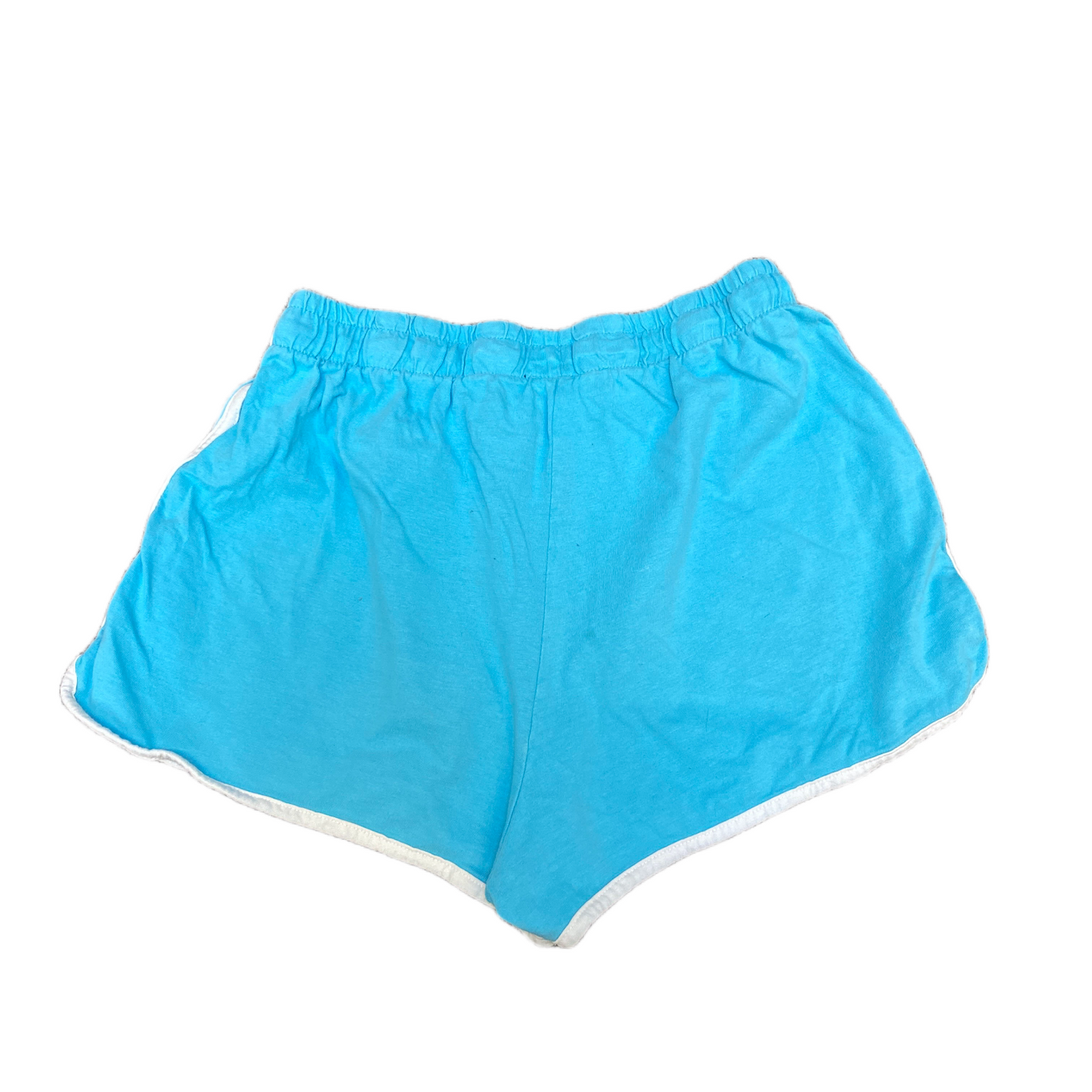 Running Sprinter Shorts Womens S 25" Waist Blue Athletic Gym Workout Dolphin Hem