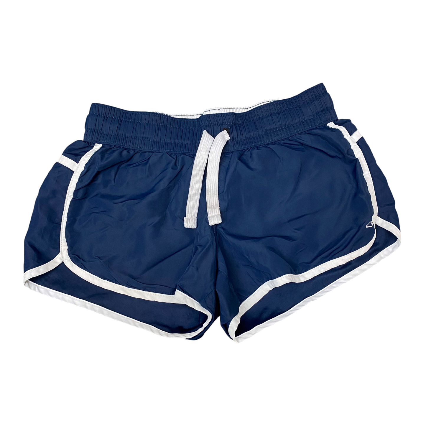 Champion Sprinter Shorts Womens M Blue White Running Elastic Waist Drawstring
