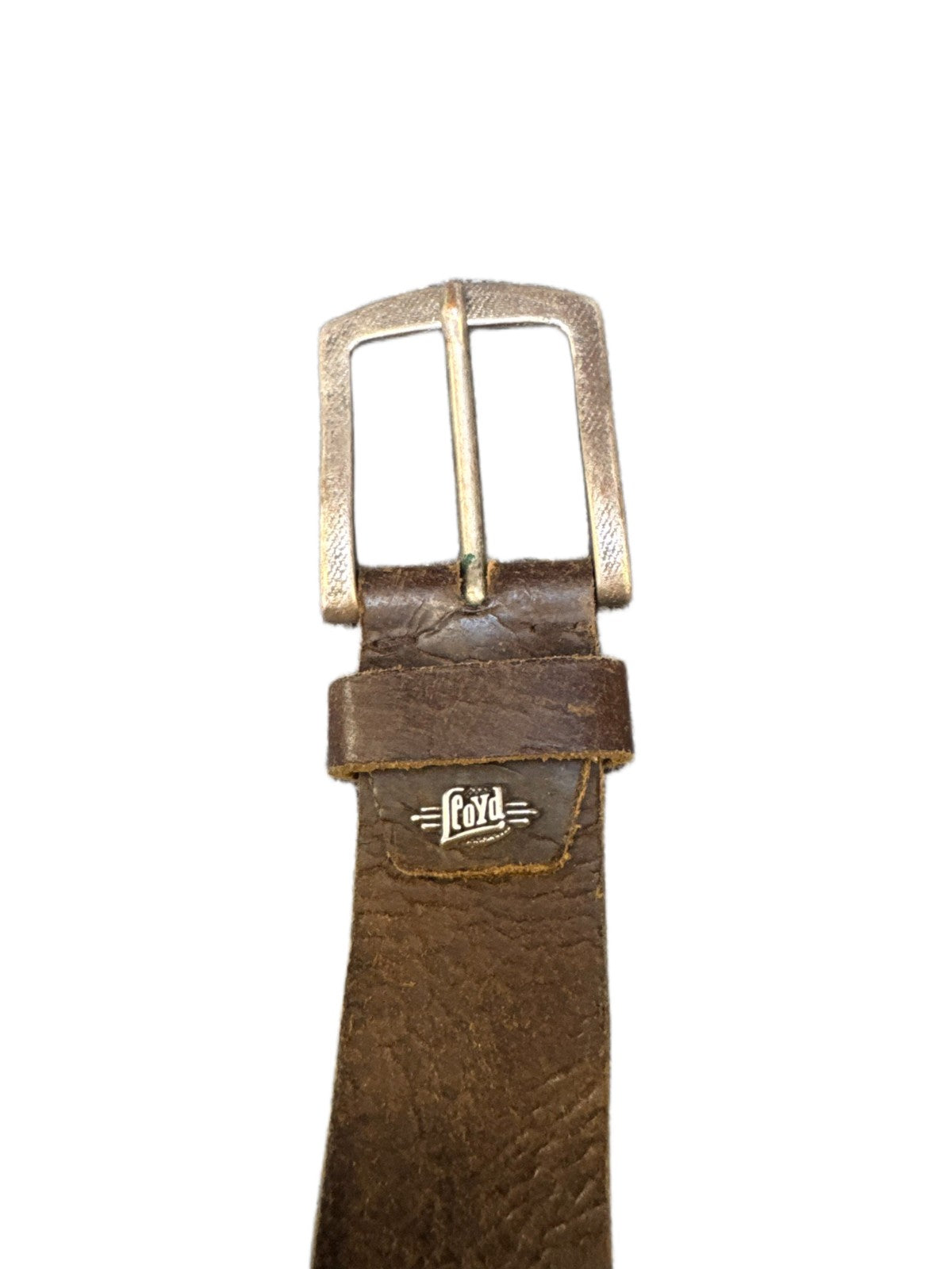 Leoyd Waist Belt Womens Dark Brown Leather Silver Pin Buckle 42.5 Inches