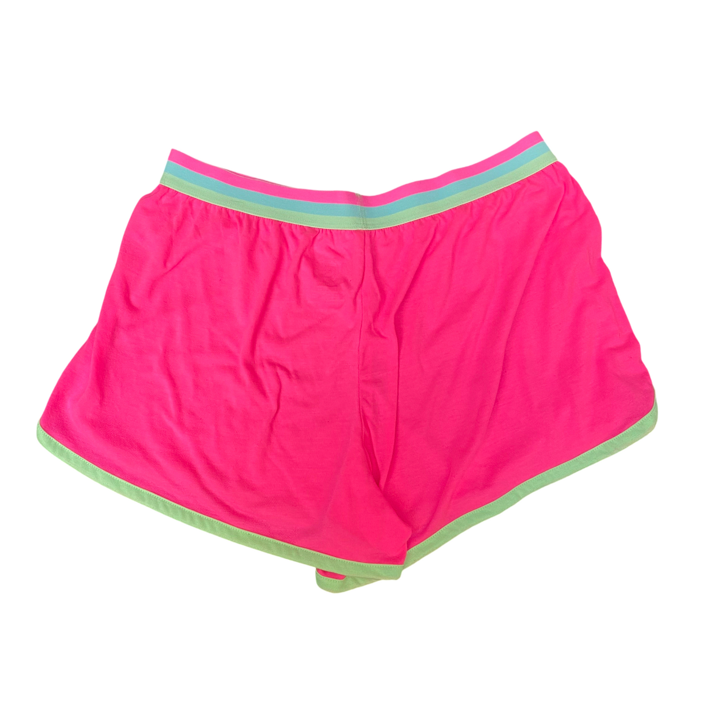 Running Sprinter Shorts Girls 2XL Bright Pink Workout Elastic Waist Dolphin Hem