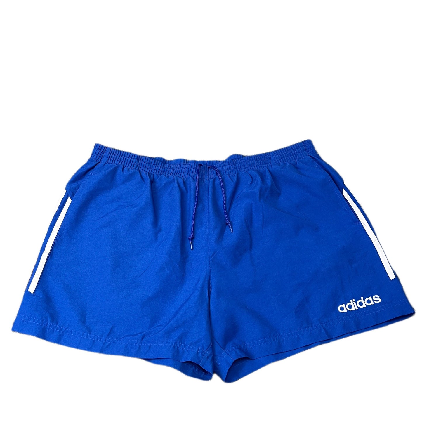 Adidas Swim Shorts Mens XL 39" Waist Blue Retro Athletic Surf Surfing Water Polo