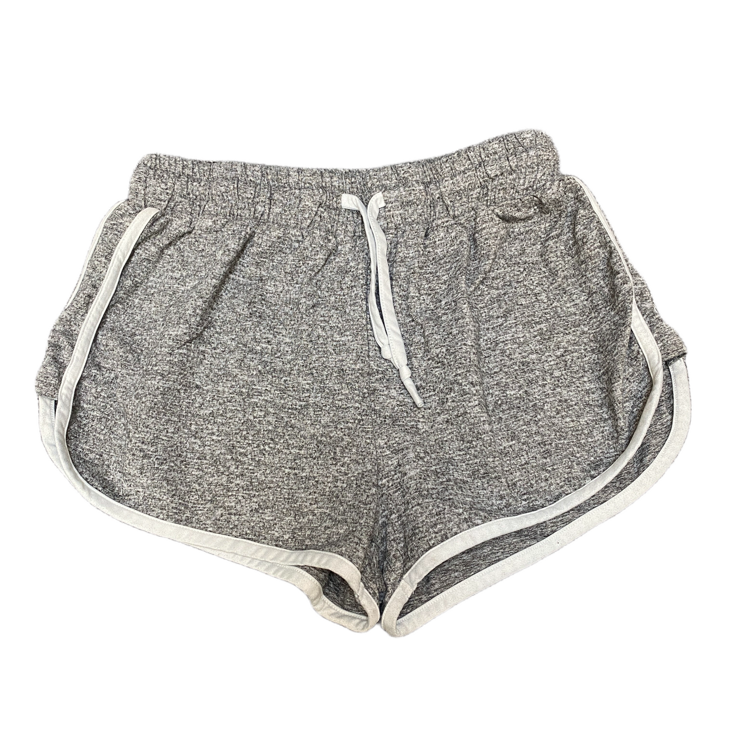 Running Sprinter Shorts Womens S 24" Waist Grey Athletic Gym Workout Dolphin Hem