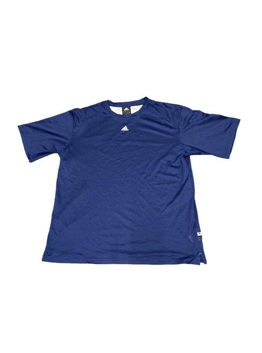 Adidas T-Shirt Blue Mens L Chest Logo