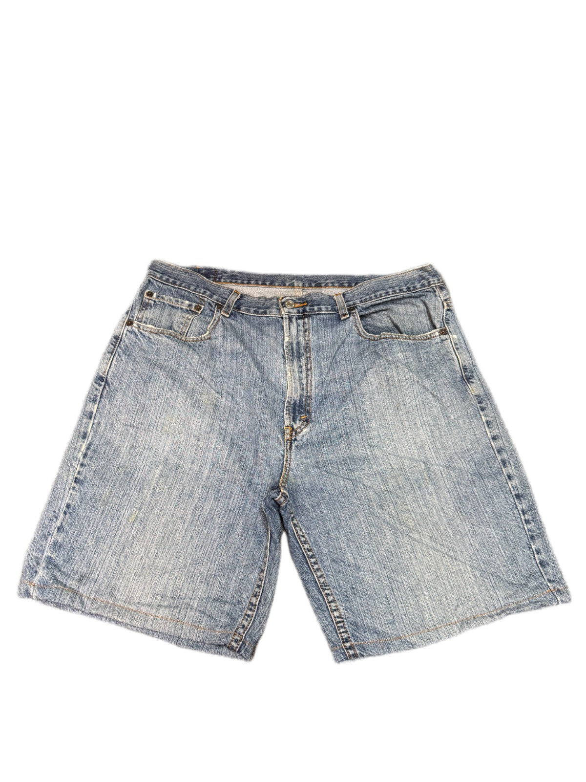 Levi's 505 Jean Shorts Fits as Mens XL 38" Waist Blue Denim Regular Fit Red Tab