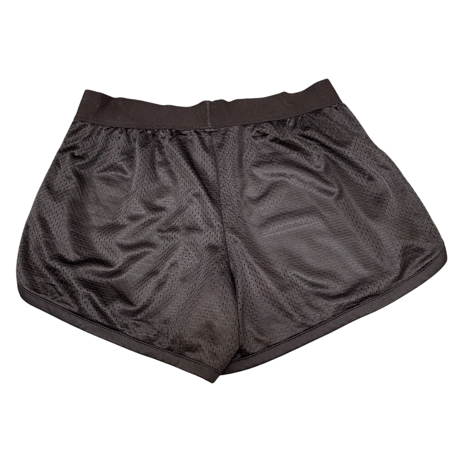 Running Sprinter Shorts Womens Medium Black Mesh Gym Athletic Fit Elastic Waist