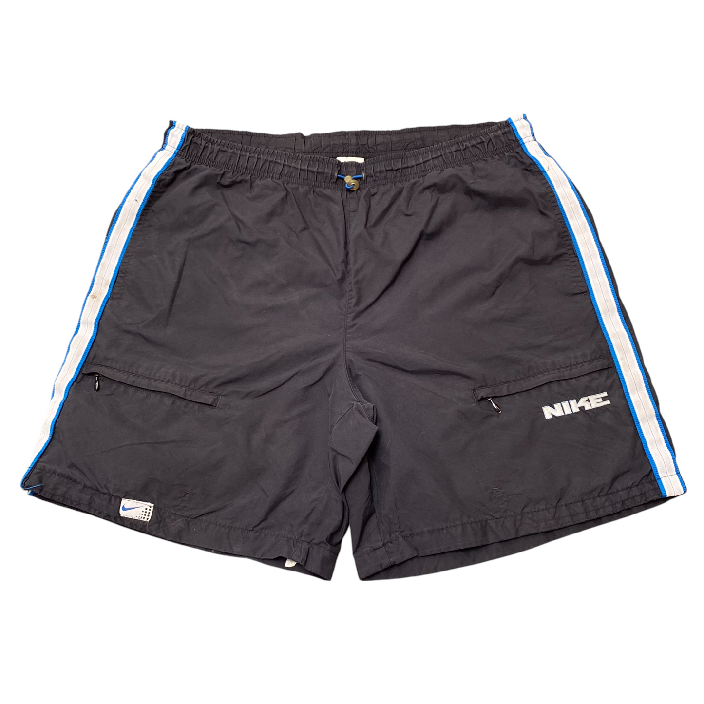 Nike Tech Cargo Shorts Mens L Black Athletic Elastic Adjustable Waist Spellout