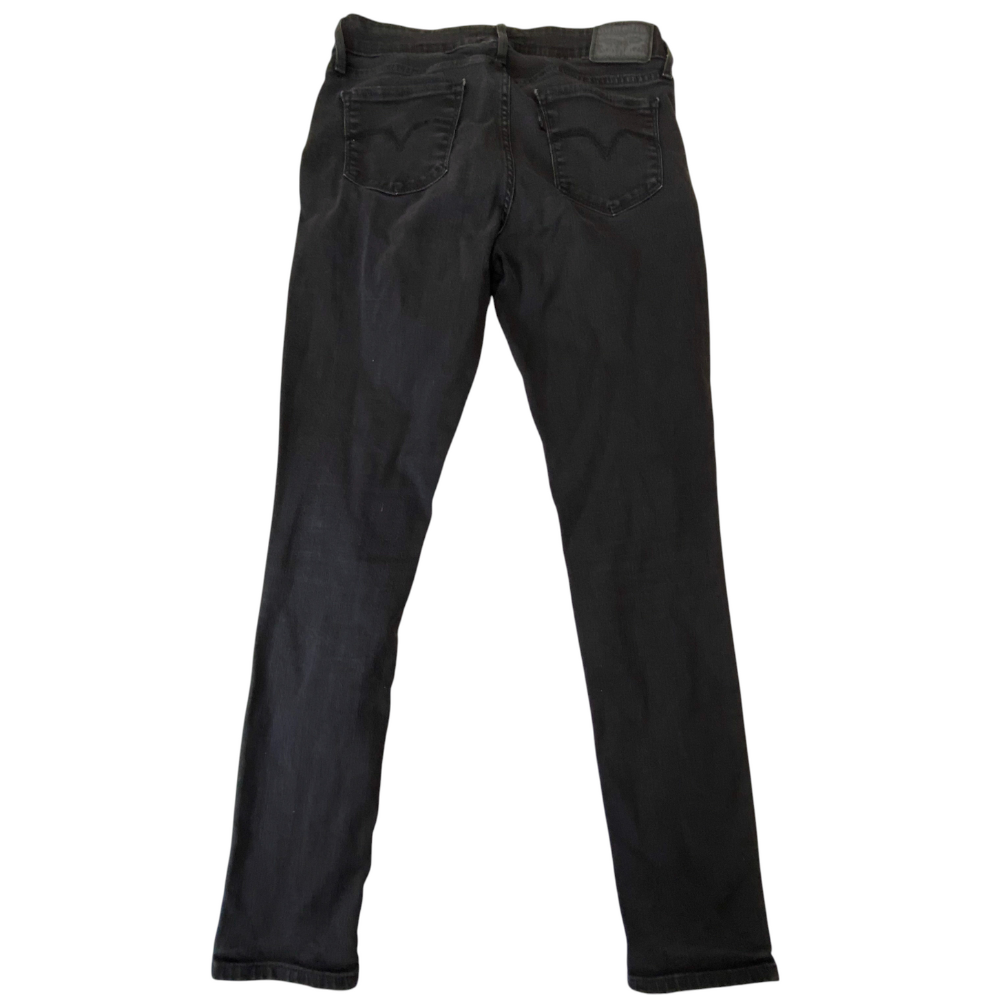 Levi's 711 Jeans Womens Medium Black Denim Slim Fit Skinny Leg Pockets Outdoor