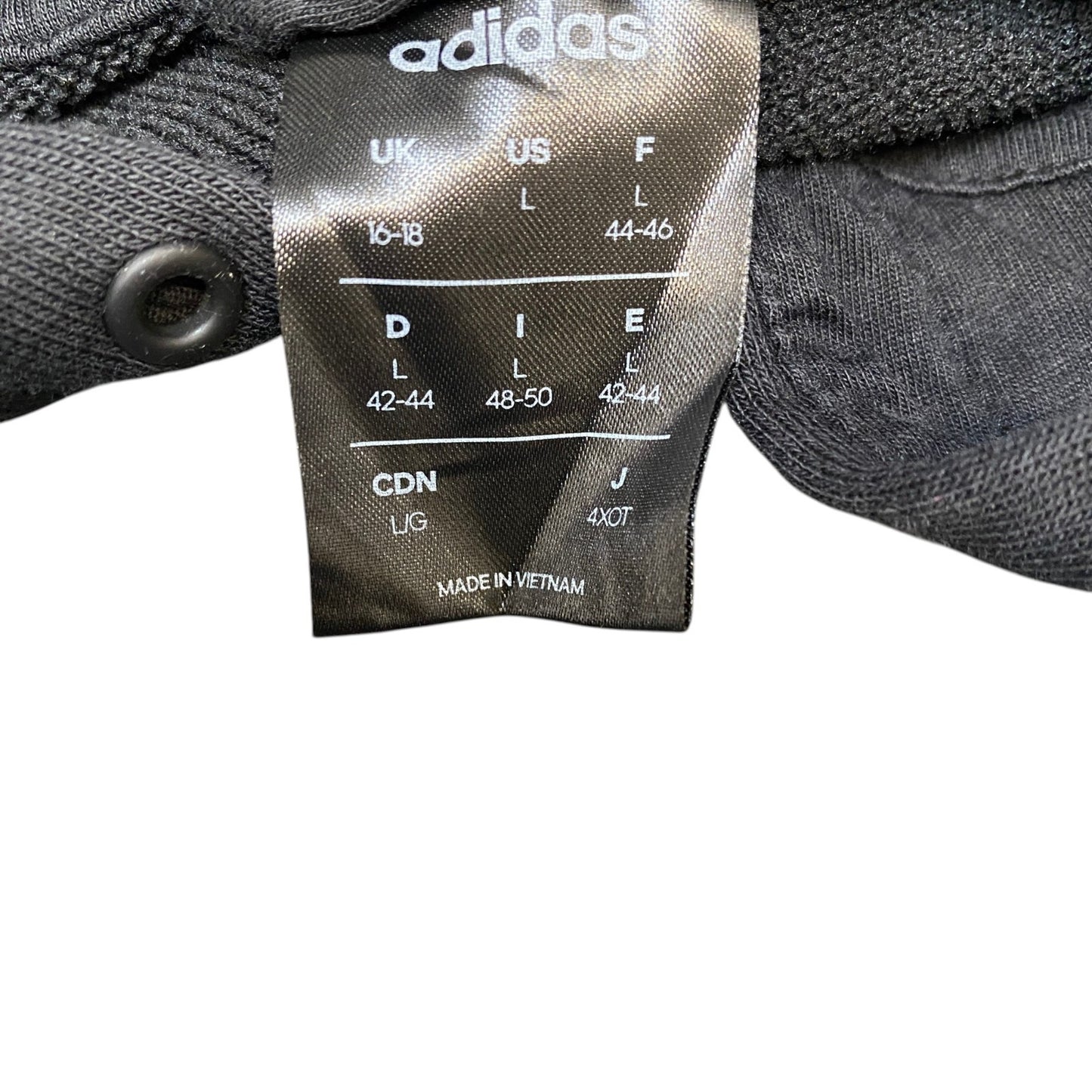 Adidas Hoodie Womens Large Black Pockets Heavyweight Raglan Sleeve Full Zipper