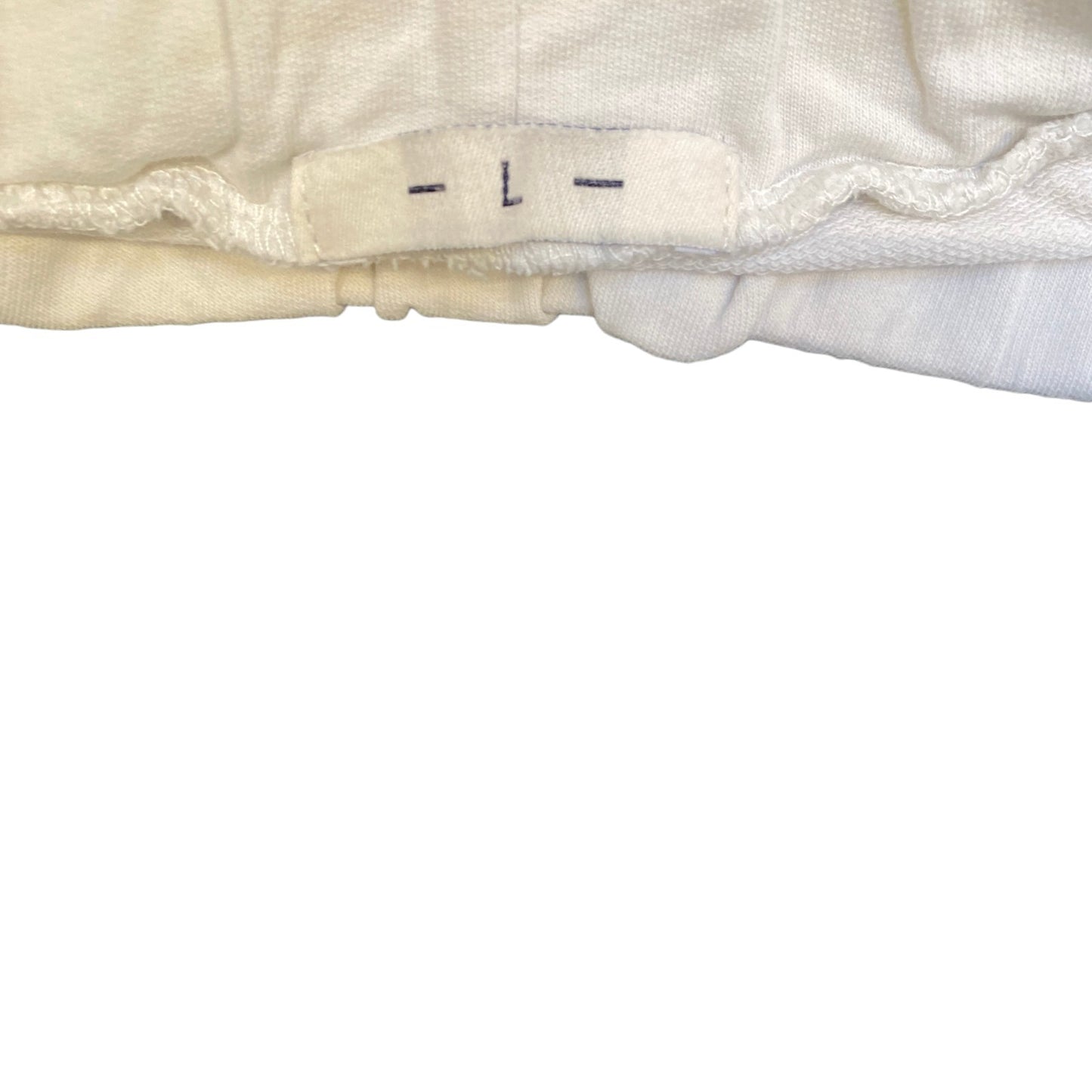 Running Sprinter Shorts Women L 24" Waist White Athletic Gym Workout Dolphin Hem
