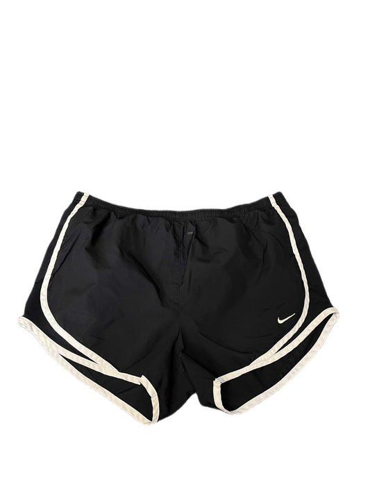 Nike Dri-Fit Running Shorts Fits as Womens L 32" Waist Black Lined Dolphin Hem