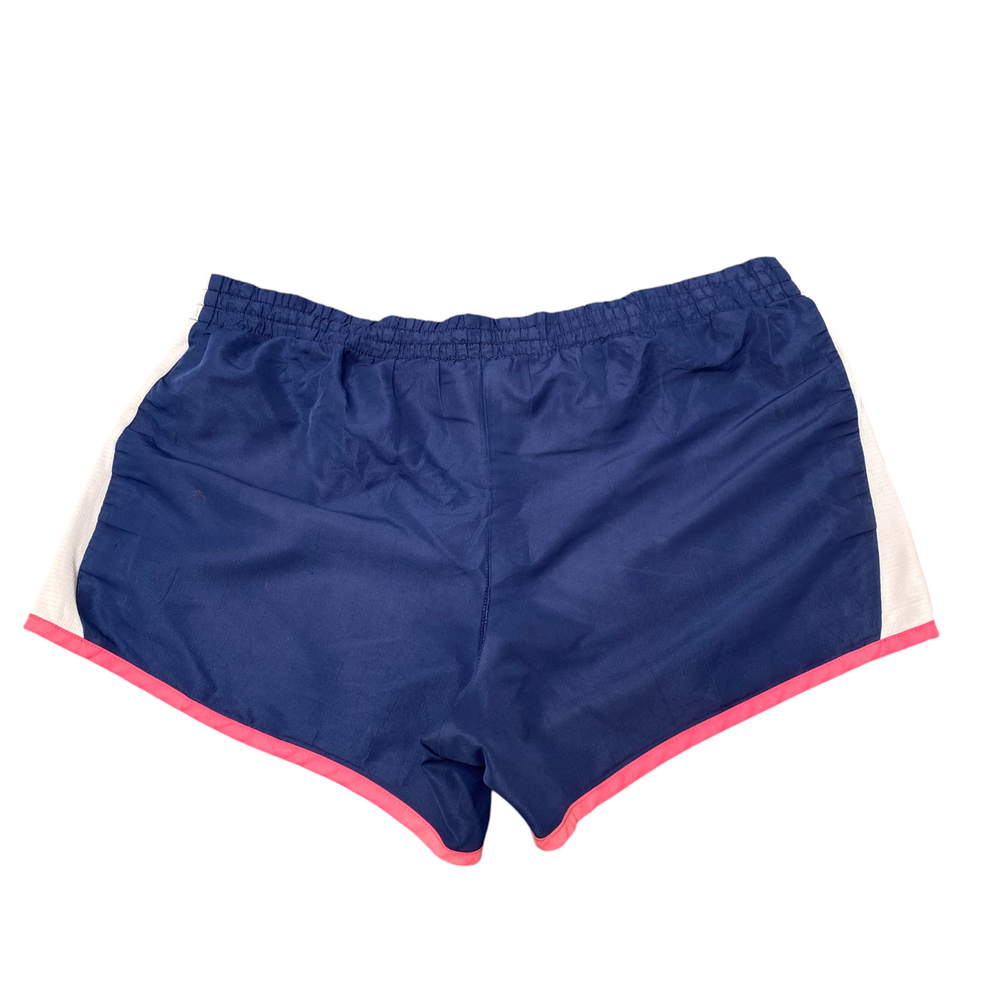 Running Sprinter Shorts Womens Medium Blue Athletic Fit Drawstring Dolphin Hem