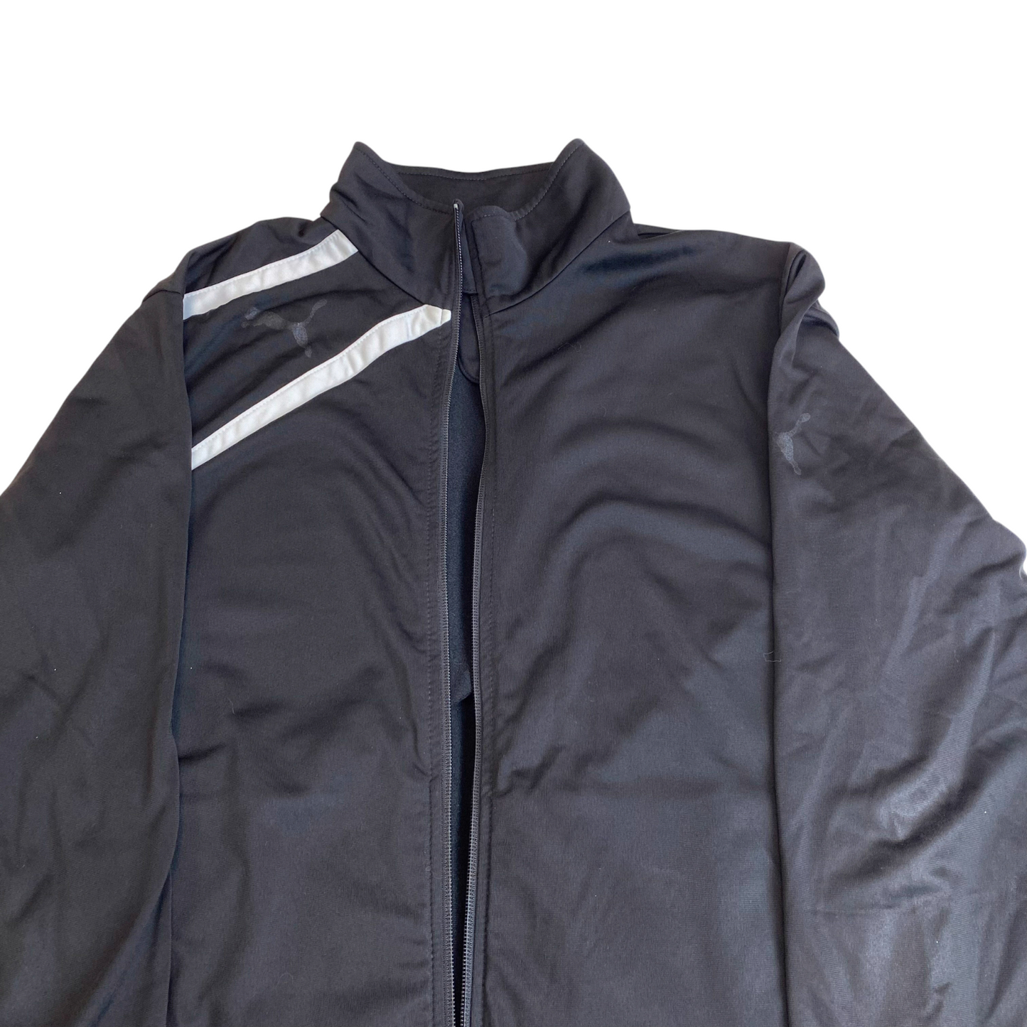 PUMA Track Jacket Mens S Black Waterproof Outdoor Gym Training Full Zipper