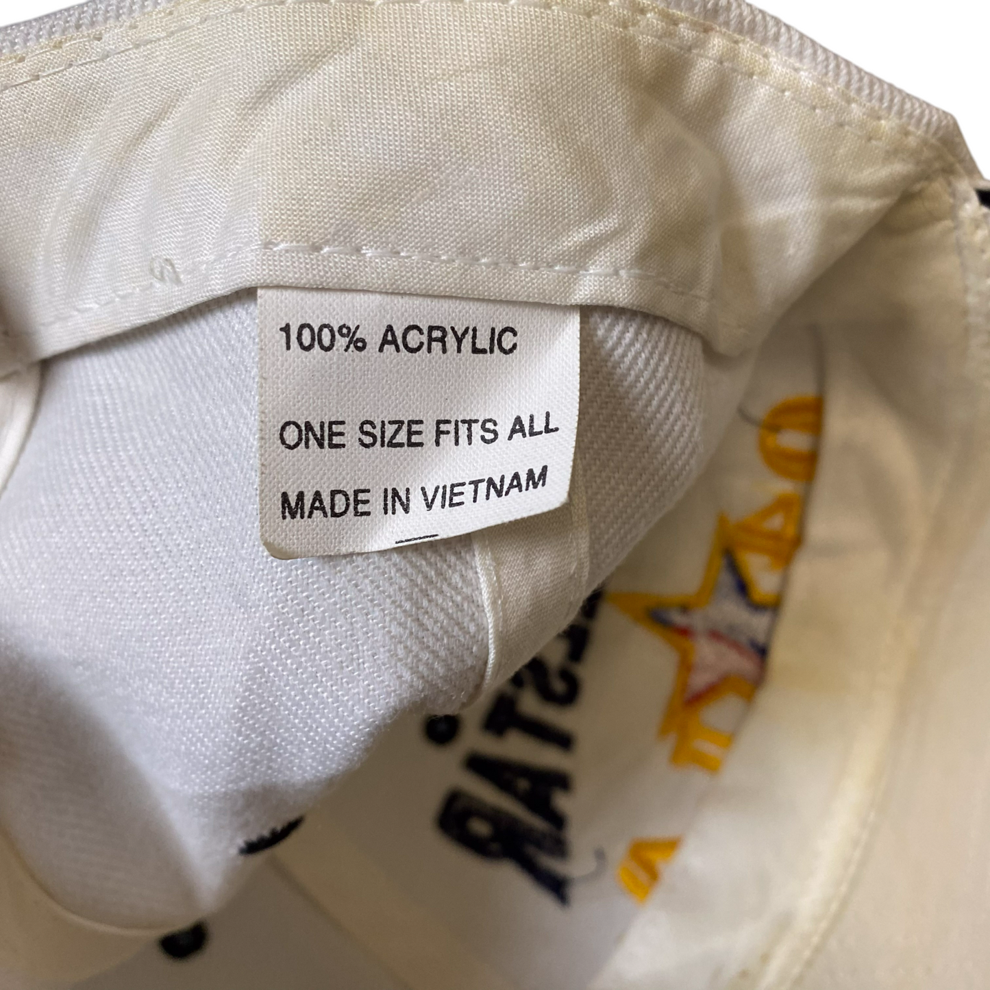 NBA All-Star Baseball Cap Mens One Size White Spellout Adjustable Strapback Hat