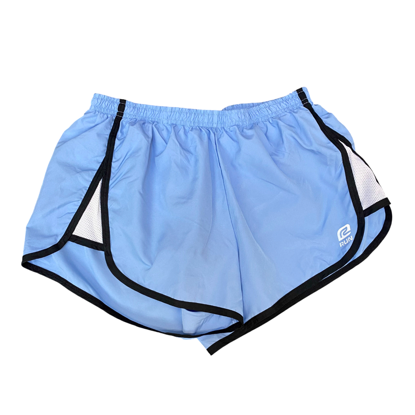 Sports Running Sprinter Shorts Womens Medium Blue Gym Workout Drawstring Waist