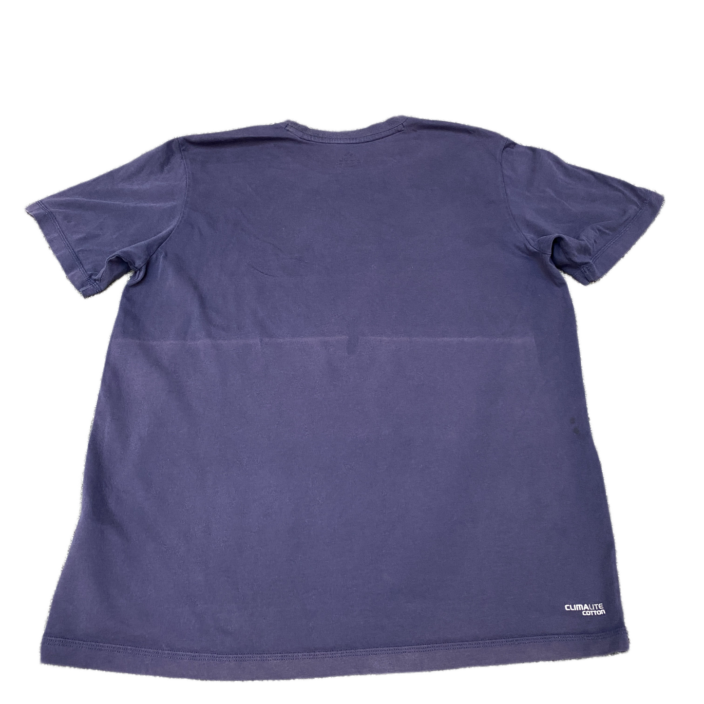 Adidas Climalite T-Shirt Womens Large Navy Graphic Print Cotton Short Sleeve