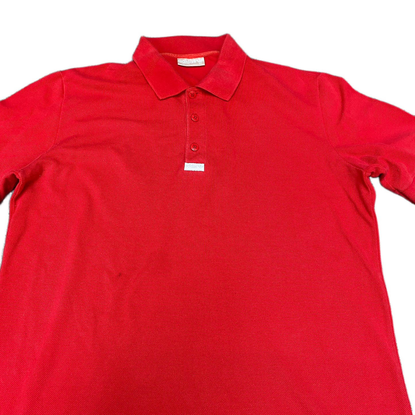 Adidas Originals Polo Shirt Mens S Red Golf Performance High Low Slit Popover